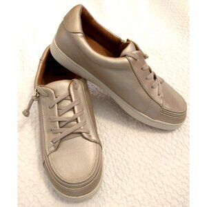 Billy Footwear Women's Sneaker II Champagne Easy Wrap Around Zip Orthotic- 10W